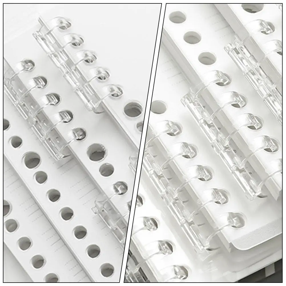 10Pcs 프리미엄 유연한 루스 리프 바인더 세트 메모 파일링 페인팅 저널링 스크랩북 크리에이티브를 위한 5홀 파일 클립