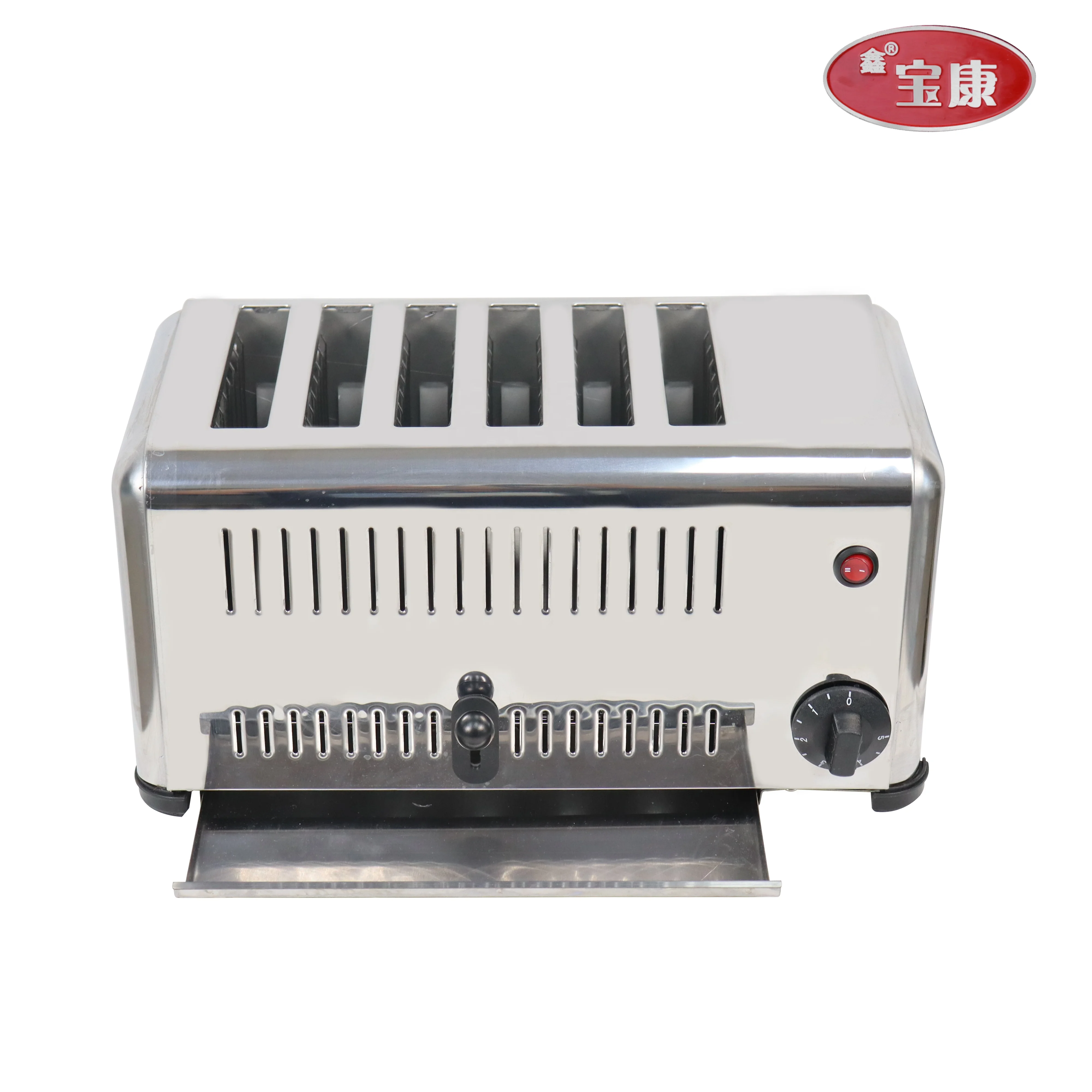Commercial Sandwich Machine 6 Stainless Steel Electric Bread Maker Pop-Up Bread Toaster Suitable for Restaurant