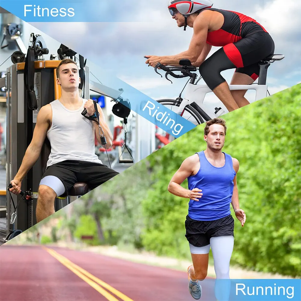 Men's Tights Cycling Shorts 3/4 One Leg Compression Bike Clothing Sports Tights Athletic Base Layer Underwear MTB Bicycle Pants