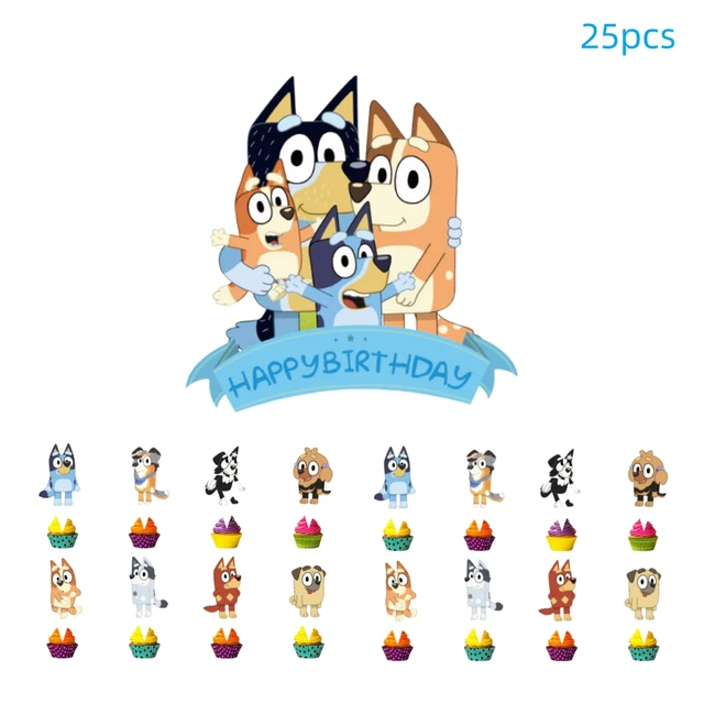 핫 블루 빙고: 멋진 생일 파티 장식과 디지털 풍선 세트