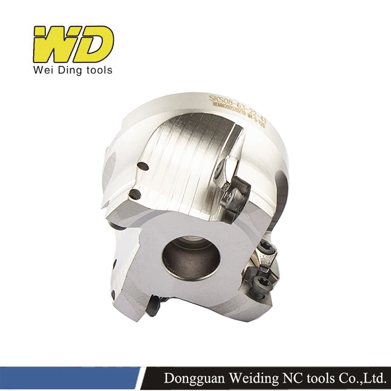 High Feed Sks Face Mill Sks 63224t Inserted Shoulder Cutter 63 Mm For