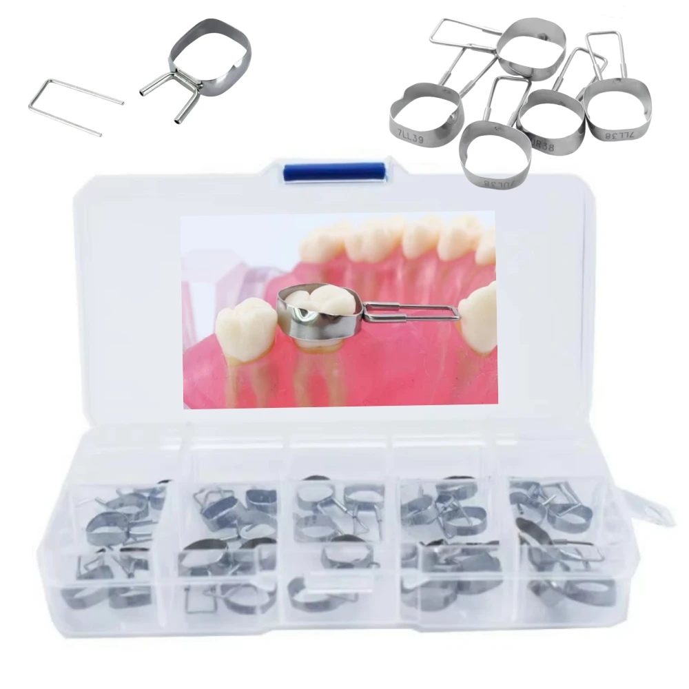 40 Pcs Dental Orthodontic Band and Loop Preformed Space Maintainer Regainer Ortho 1st  2nd Molar 32#-41# Dentistry Material