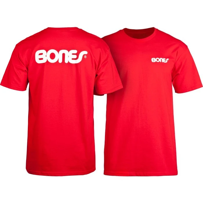 Bearings Swiss Text T-Shirt - Rot - Skate One Hochwertiger Luxus-Unisex-Stil für Männer und Frauen