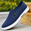 Men's Canvas Shoes Soft Bottom Casual Slip-On Summer Anti-slip Breathable Mid-aged And Elderly High-end Canvas Shoes