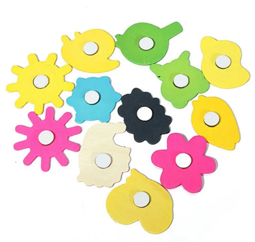 12Pcs/Set Baby Cute Wooden Cartoon Animal Fridge Magnets Educational Toys Souvenir Home Decor