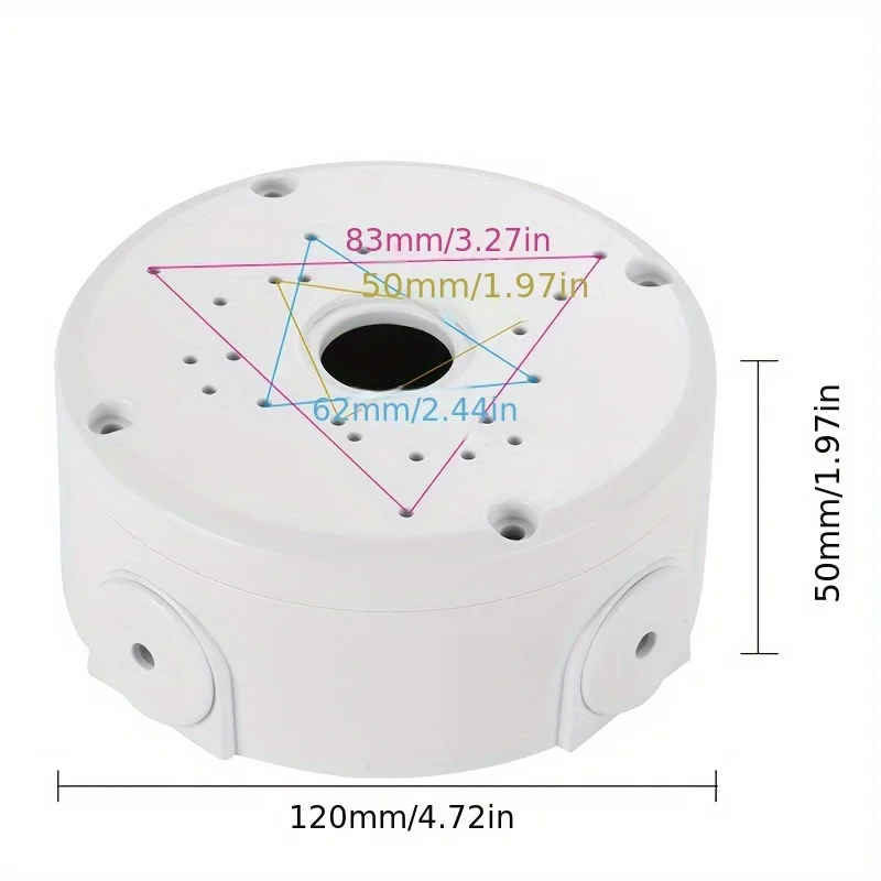 Universal security camera junction box mounting bracket plastic rainproof