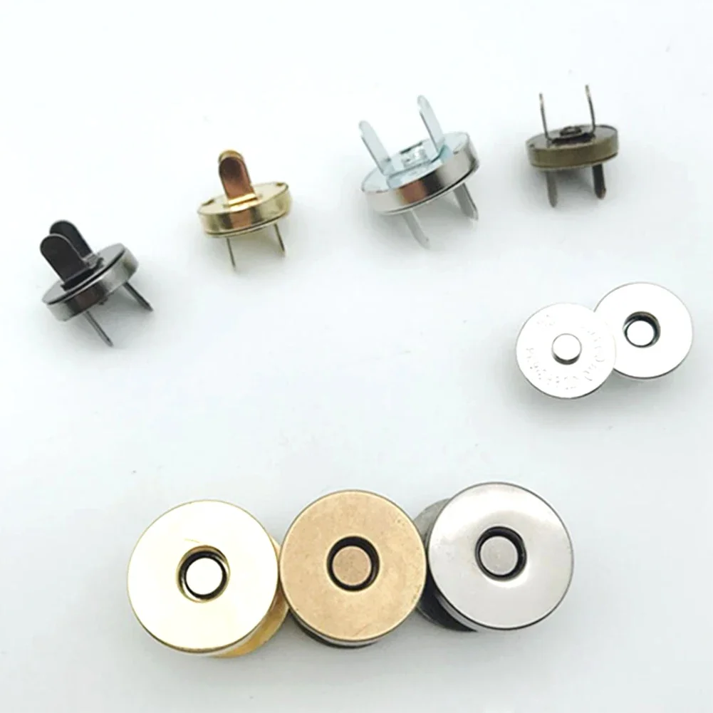 14/18MM Magnetic Snap Fasteners Clasps Buttons for Cloths Handbag Purse Wallet Craft Bags Parts Sewing Supplies Accessories 2