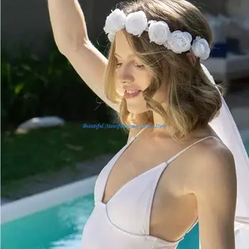 E56A Velo da sposa Fascia per capelli Copricapo per ragazze alla per addio nubilato