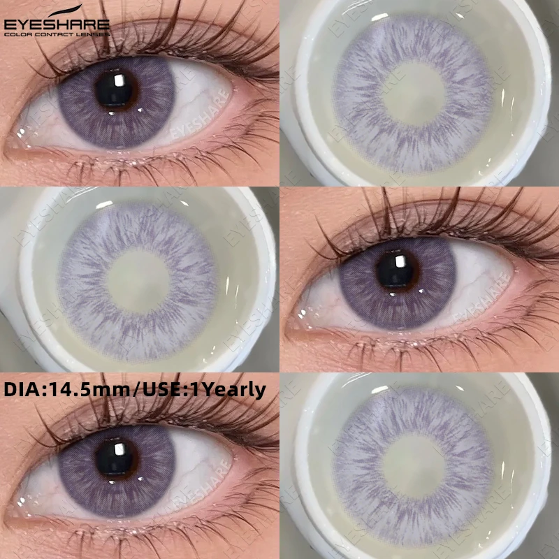 EYESHARE Soft Beauty Color Contact Lenses - Purple & Pink Tones