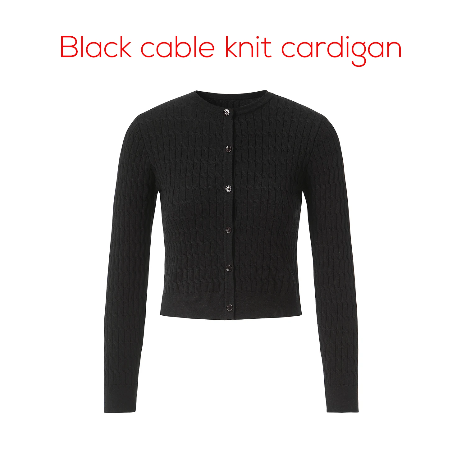Black cable cardigan