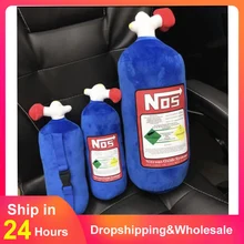 자동차 목 베개 자동차 머리 받침 지지대, 운전석 조수석 NOS 병 베개, 자동차 장식 머리 받침 쿠션 플러시 베개