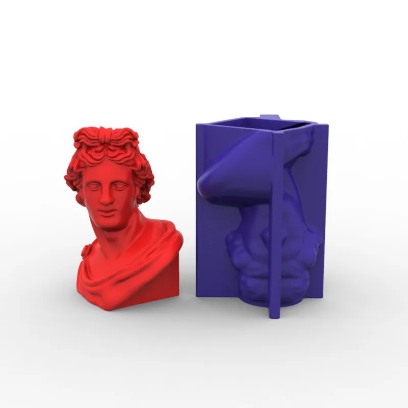 Silicone Candle Molds DIY Art Hera Athena Statue Greek Goddess Plaster Portrait Roman Sculpture Art Wax Candles