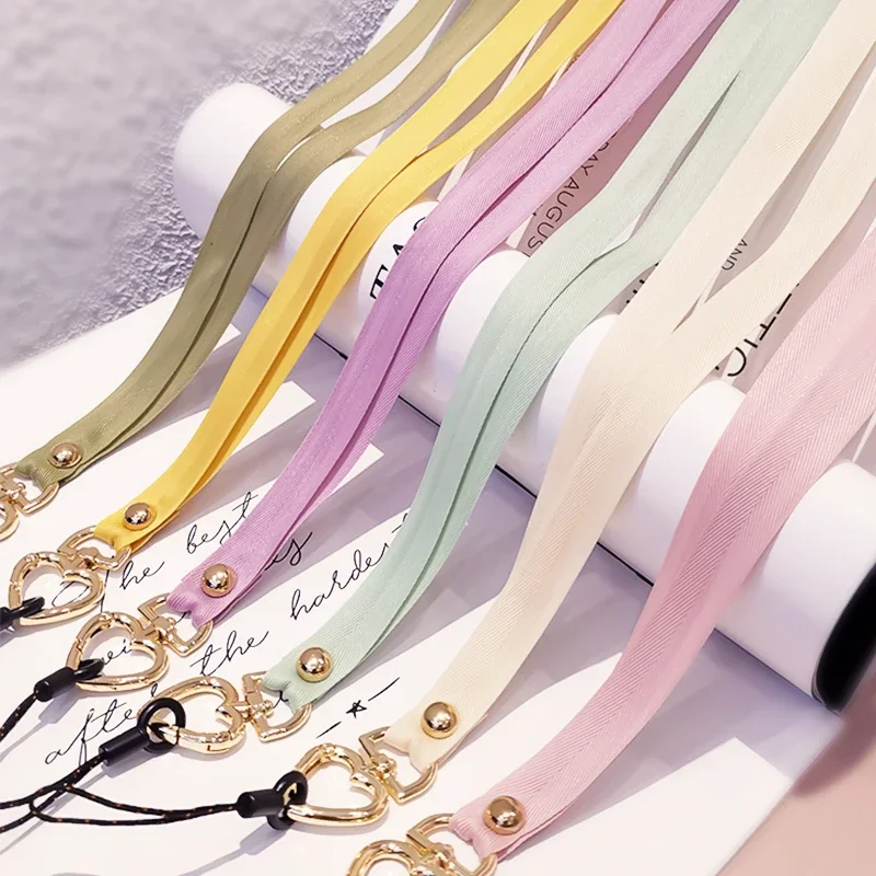 

Strap Wrist Rope Phone Wrist Straps Hanging Rope Ornaments Neck Strap Metal Heart Clip Lanyard Mobile Phone Straps Phone Lanyard