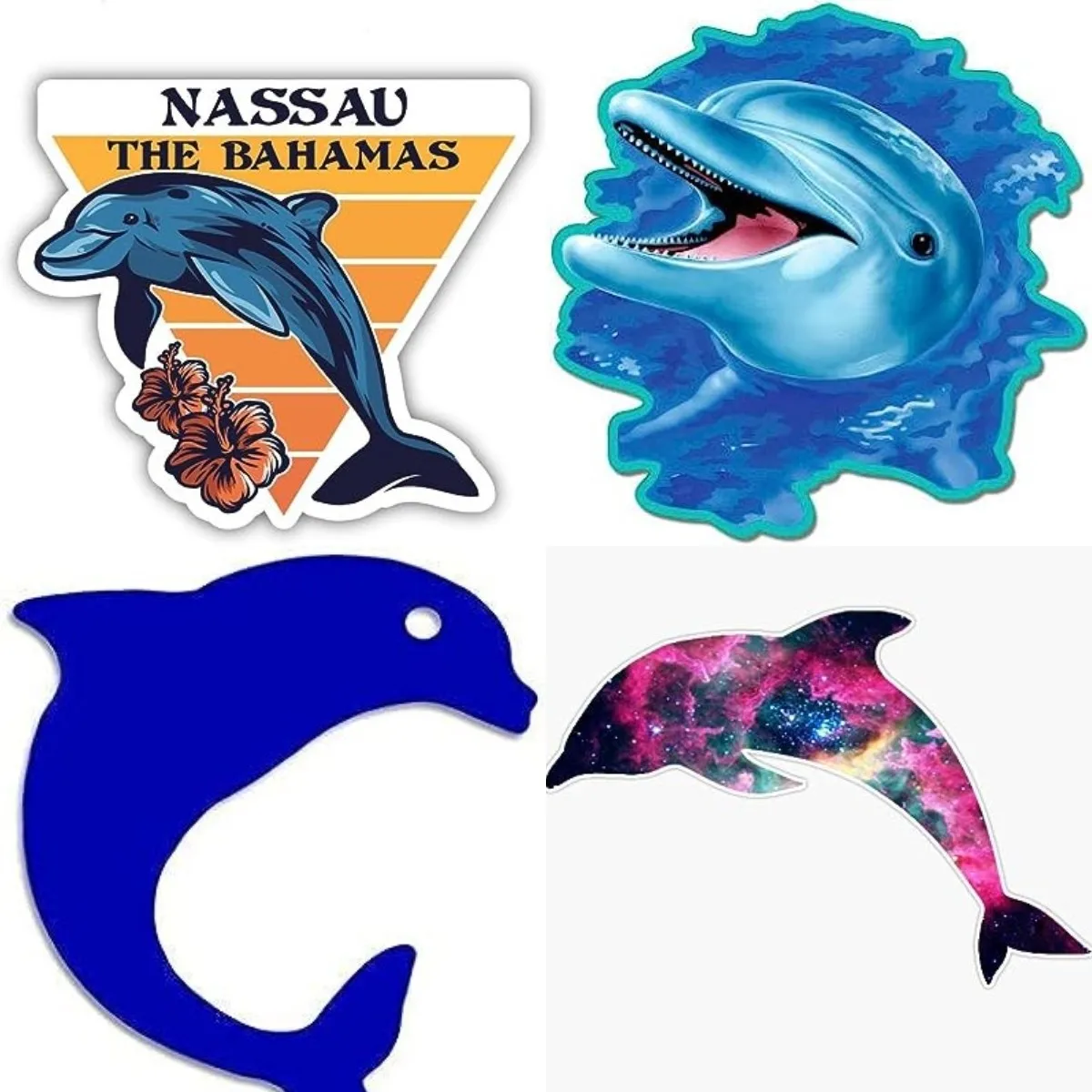 

Dolphins Jumping Wall Decal 3D Sticker Vinyl Waterproof Sticker Decal Car Laptop Wall Window Bumper Stickers Stick Decor