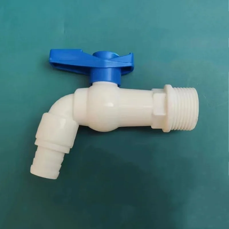 Plastic Male Thread Water Faucet Fish Tank Tap 1pc 1/2 3/4"  Adapter Assembly Drainage Faucet Aquarium Valve Garden Accessories