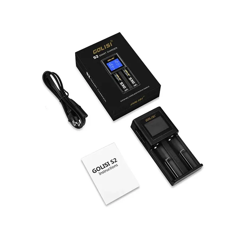Original Golisi s2 s4 s6 Carregador de Bateria 2a Lcd Carregador Inteligente para 18650 21700 20700 aa Aaa Bateria Li-ion Recarregável - Image 5