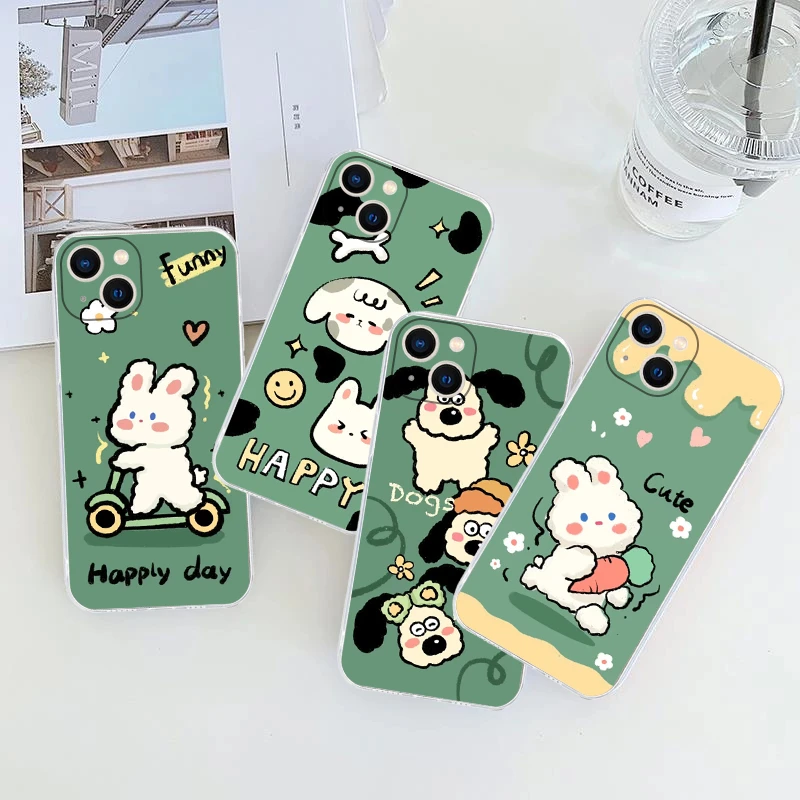 case iphone 13 pro max Fashion Cute Animals Phone Case For iPhone 13 11 Pro 12 Mini MAX X XR XS 8 7 Plus 6 6s SE 2022 Cover Liquid Soft Silicon Back iphone 13 pro max case clear