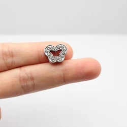 Sparkling Rhinestone Alphabet Charms for Jewelry and DIY Accessories (Butterfly)