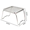 Multifunction Folding Campfire Grill Stand Tourism Portable Camping Grill Grate Outdoor Cookware BBQ Rack Wood Gas Stove Bracket 6