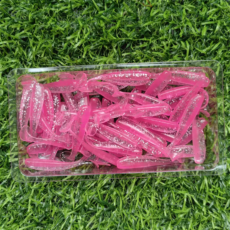 50PCS Micro Soft Fishing Lures 0.35g/35mm T-tail Worm Lure Small Artificial Bait Jig Wobblers Bass Pike Fishing Tackle - Image 13