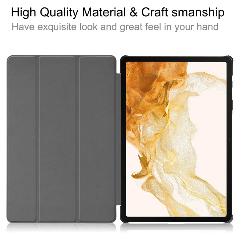 For Samsung Galaxy Tab S9 11 inch Case SM-X710/SM-X716B For Galaxy Tab S9 Plus 12.4'' Flip Tablet Cover SM-X810 SM-X816B