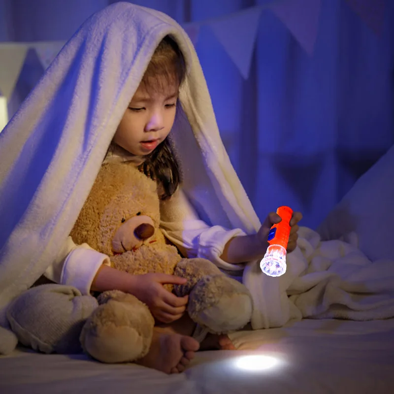 12/24Pcs Mini LED Flashlight Lamp Children Birthday Party Favors Goodie Bag Pinata Filler Toys Rewards Christmas New Year Gifts