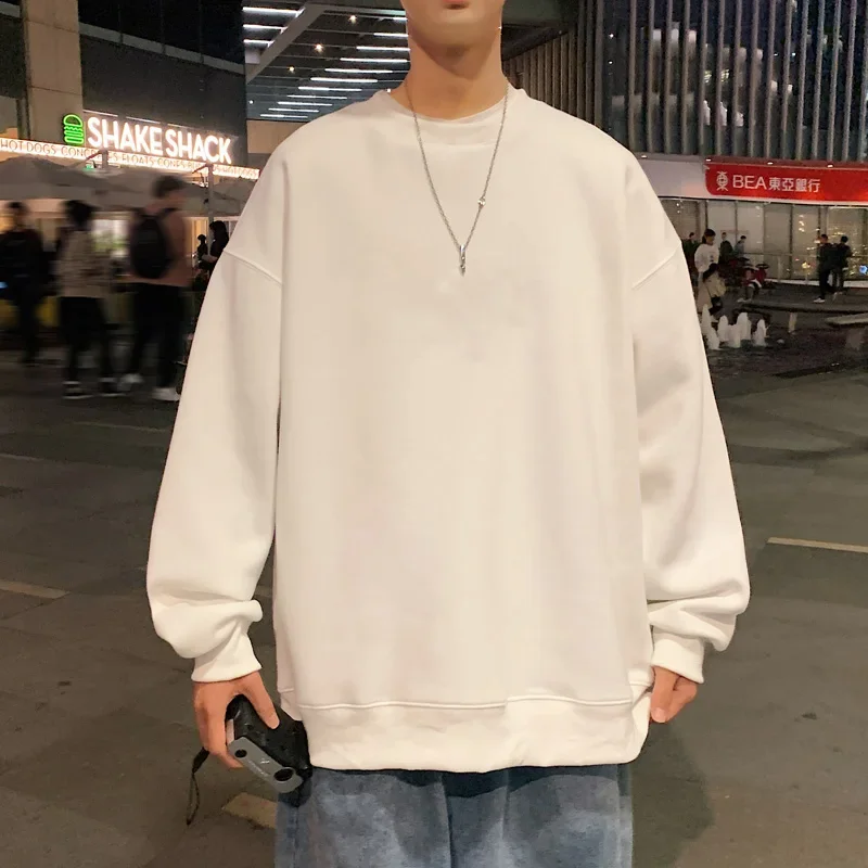 

Men's Oversized Hoodie White 5XL Harajuku Hoodies Oversize For Men Solid Man Casual Wear Hoody Fashion Male Sweatshirt
