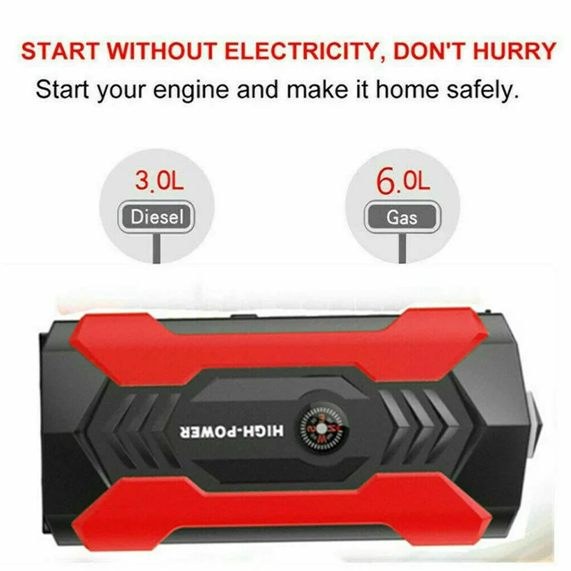 Tragbare Auto-Starthilfe Powerbank 49800mah Batterie-Booster-Ladegerät  Startvorrichtung für 12-V-Auto-Benzin-Diesel-Autostarter