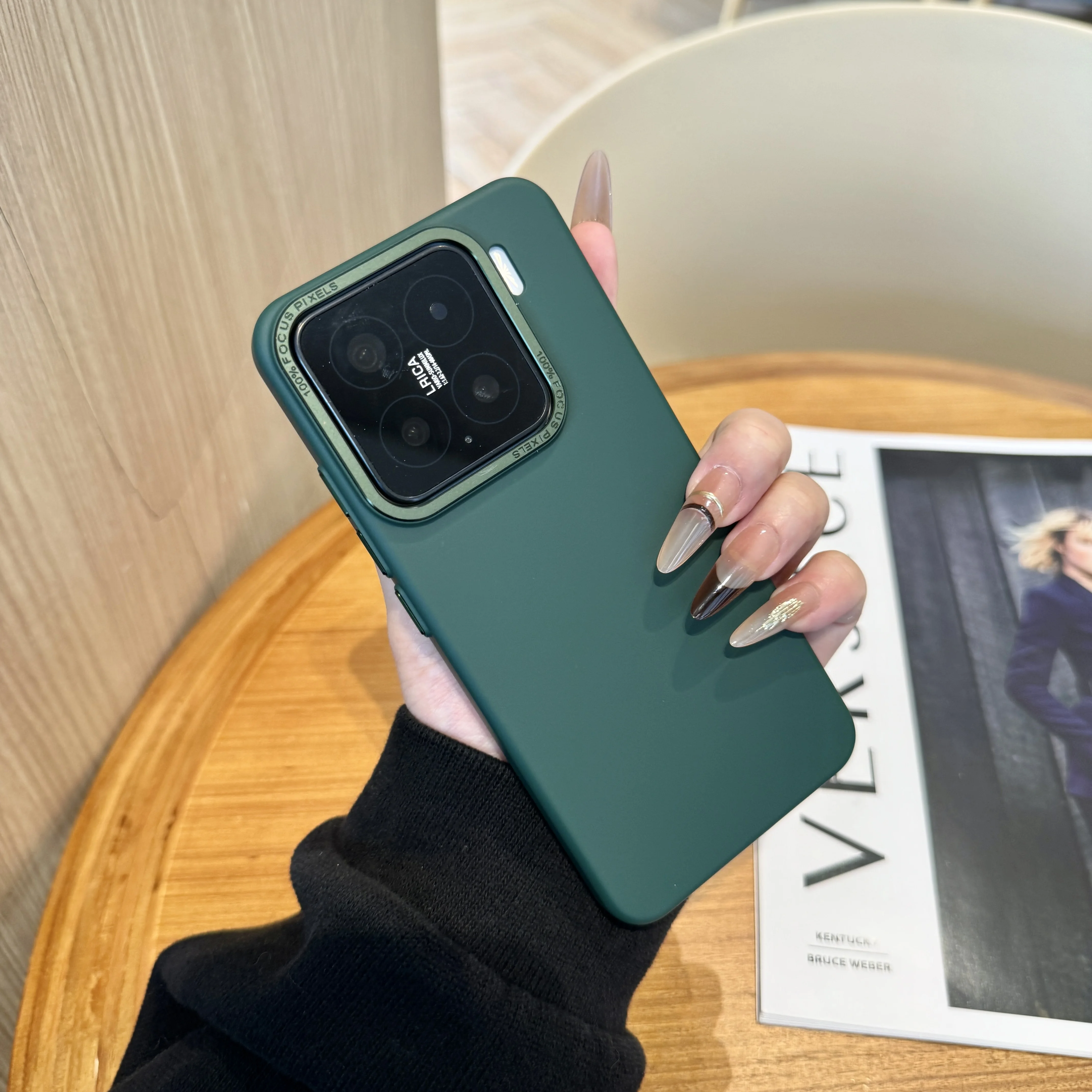 Solid Color Matte Shockproof Metal Phone Case with Camera Lens Protection