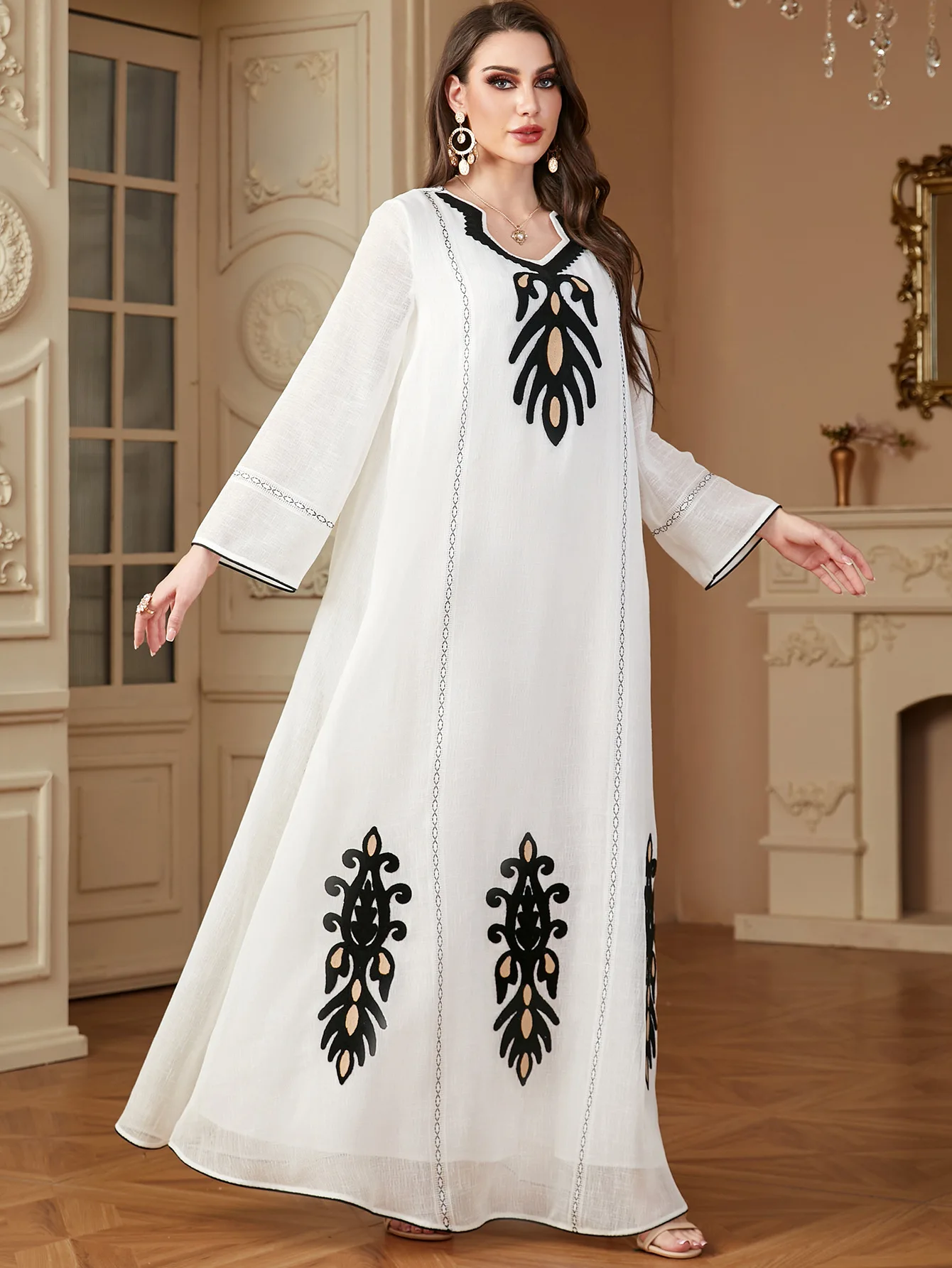 فستان رمضان المغرب المطرز للنساء فساتين الحفلات الإسلامية عبايات جلابية دبي عيد الإسلام فيستدوس السعودية رداء طويل