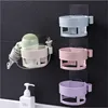 2024 New Abs Hair Dryer Holder Multifunctional Adhesive Hair Drier Organizer Seamless Bathroom Shelves Space Saver Storage Rack 3