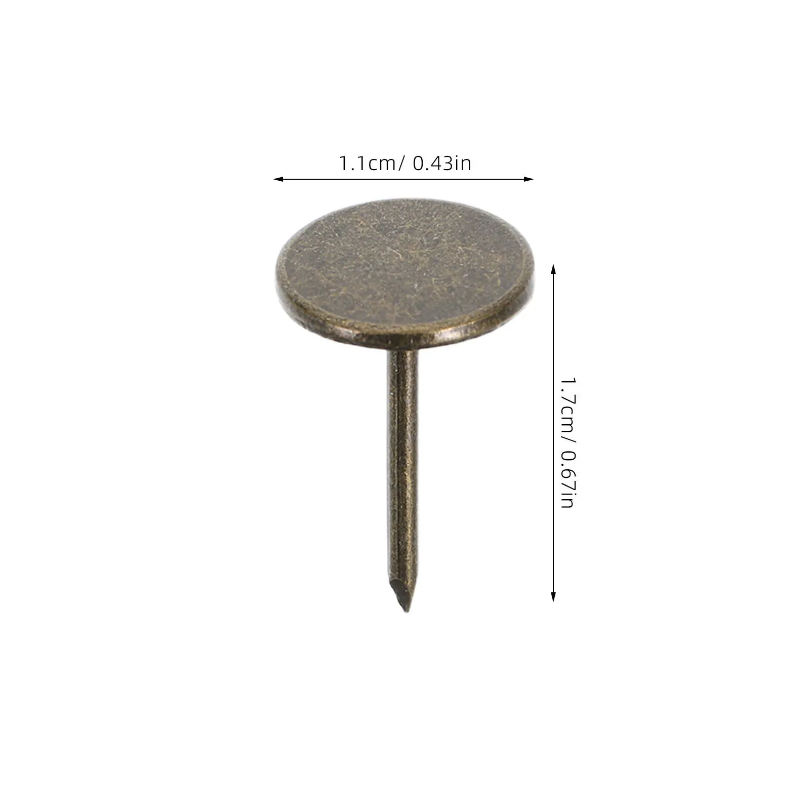 100개 플랫 헤드 써머핀 철제 미적 감각의 벽 고정용 못 그림, 포스터, 벽지 걸이용 작은 장 푸시핀 가정용