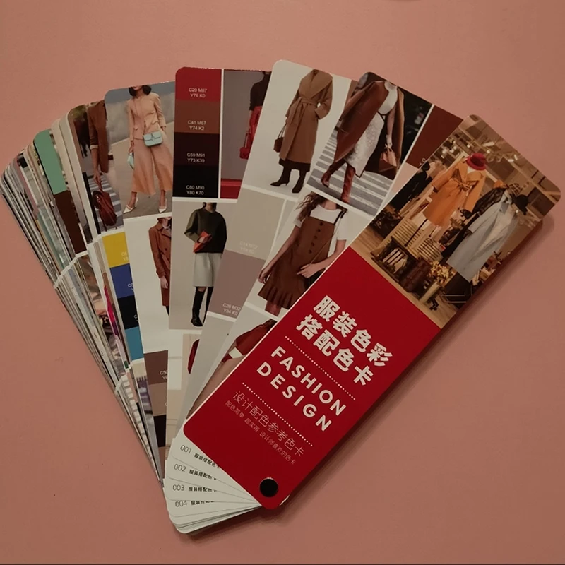새로운 의류 색상 매칭 컬러 카드 디자인 컬러 매칭 카드북 샘플 카드북 의류 디자인 초보자용 팔레트
