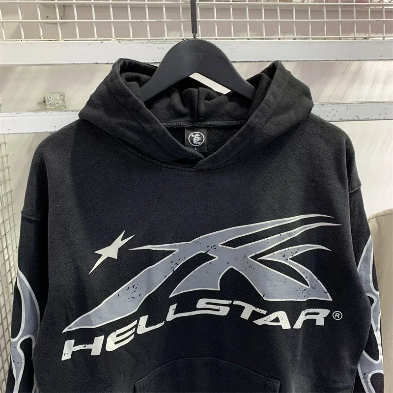 

NEW Logo ing Hellstar Hoodies Men Women High Quality Black Pure Cotton Streetwear Pullovers