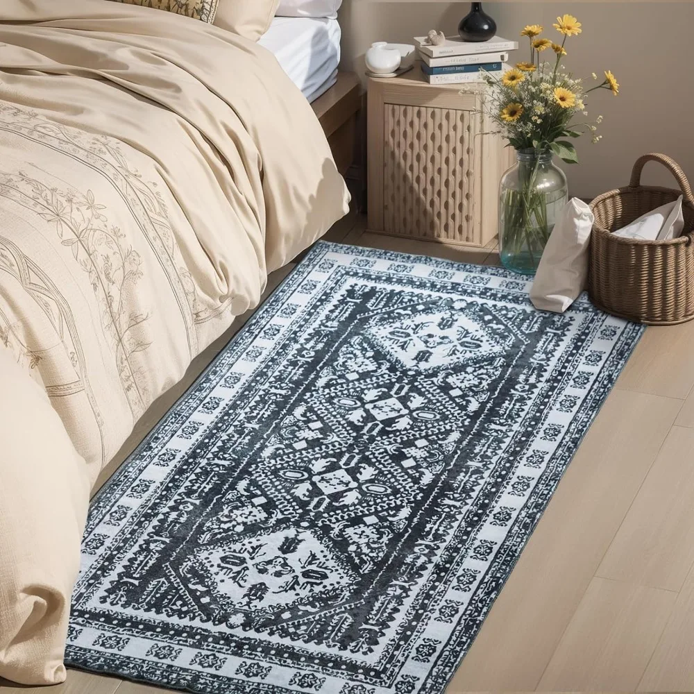 

Коврик с улучшенной противоскользящей подложкой, уличный коврик, не выпадающий области коврик, мягкие коврики с низким ворсом 3x5, коврик против морщин для гостиной