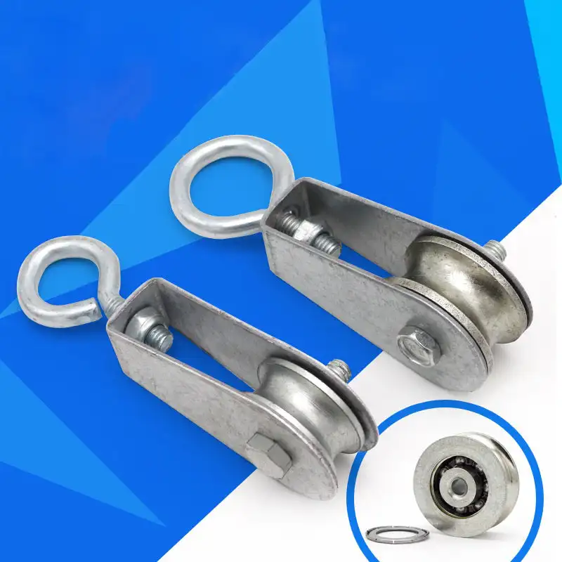 Swivel Pulley Rope Pulley Hoist Double Pulleys Cable Pulley Wheel 360 Degree Rotation Swivel Traction Wheel Pulley System for LAT DIY Lift Blocks Hoists Ladder Gym Equip
