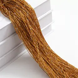 Beaded String Curtain Panels for Doorway or Room Divider - Elegant Fly Screen Net (Gold)