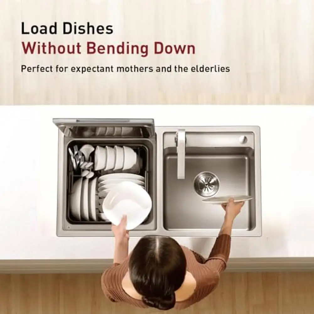 Intelligent Dish Sanitizing Stainless Steel Countertop Dishwasher Energy-saving Design 3