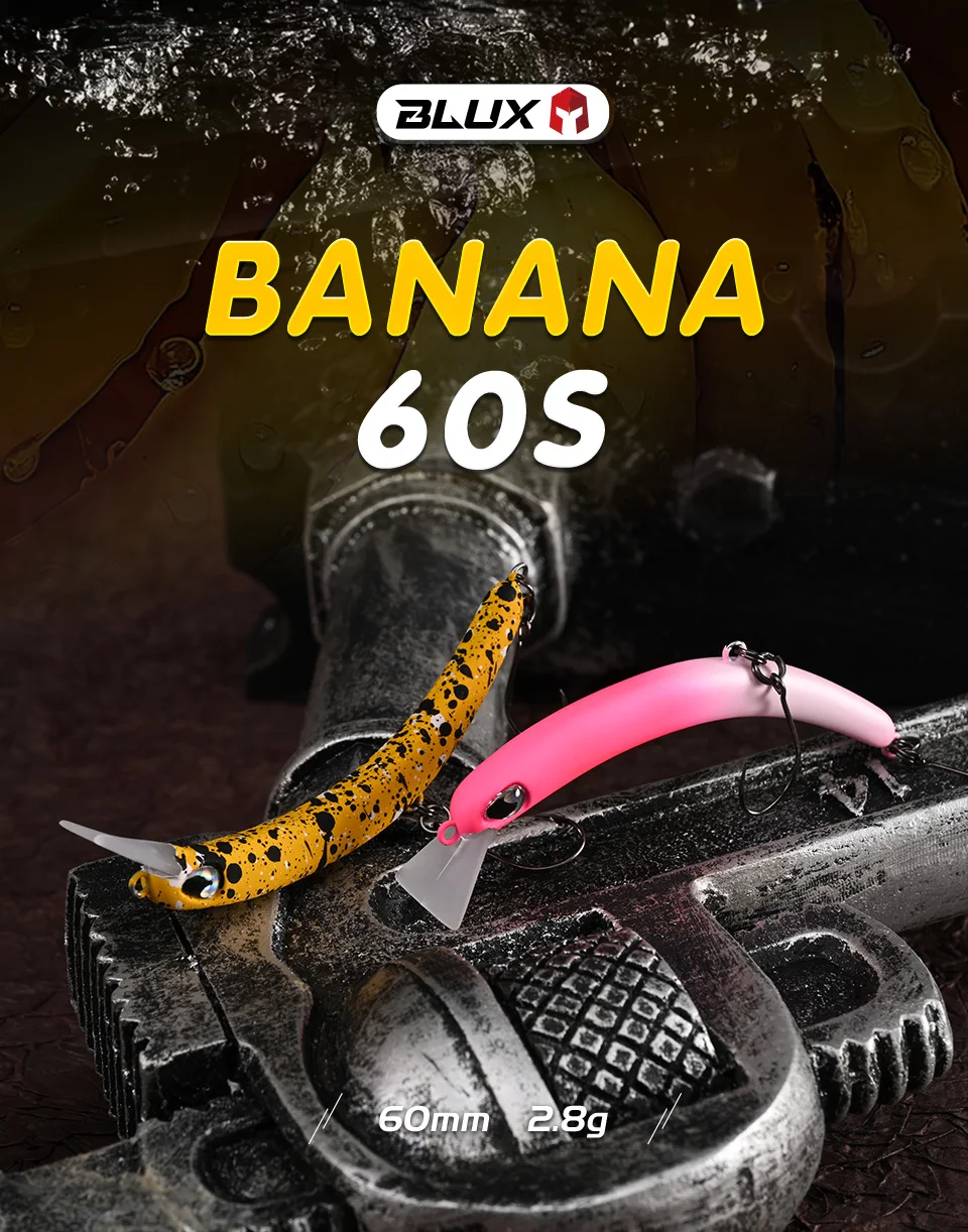 BLUX BANANA 60S Kurbelköder 2,8g 60mm BFS Bereich Forelle Wobbler Angelköder Süßwasser Minnow Kurbel Künstlicher harter Köder Tackle – Detail 1
