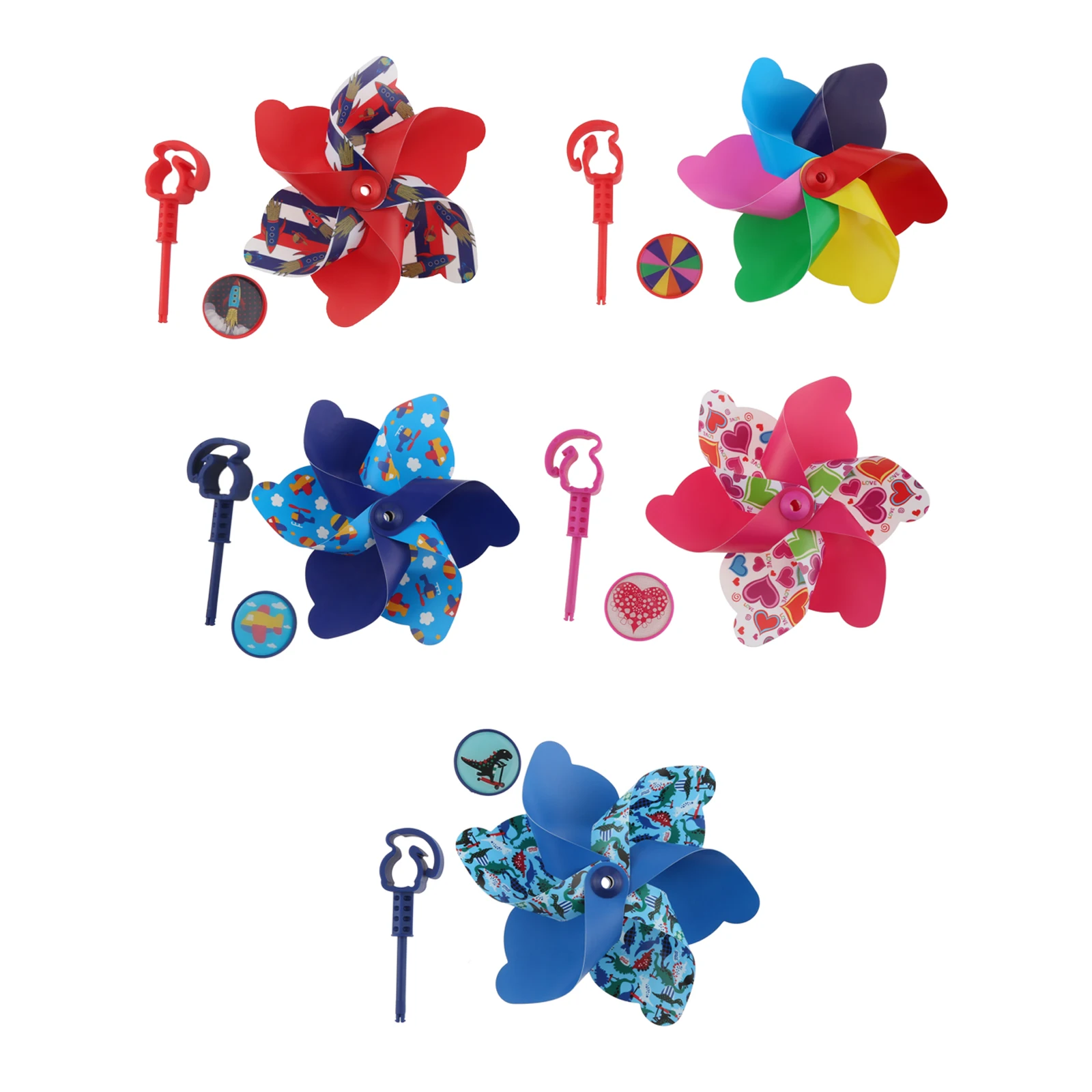 1Pc Children Bicycle Windmill Cartoon Colorful Pinwheel Windmill for Kid'S Bicycle Scooter Outdoor Decorative Gifts for Children