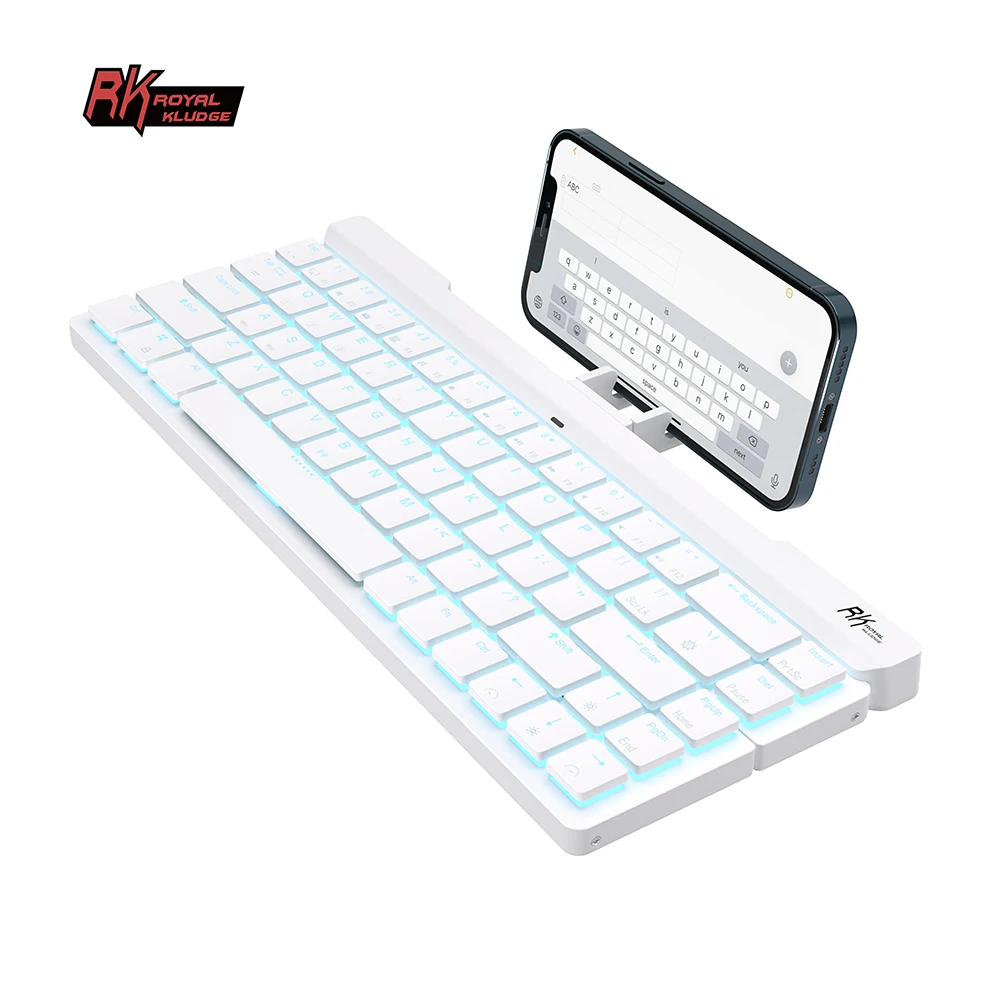 RK925FoldingGamerMechanicalKeyboardPortableMiniBlueBacklit