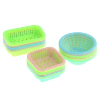 5Pcs 1:12 Dollhouse Miniature Storage Basket Doll Fruit Vegetable Food Storage Basket Doll House Miniature Decor 2