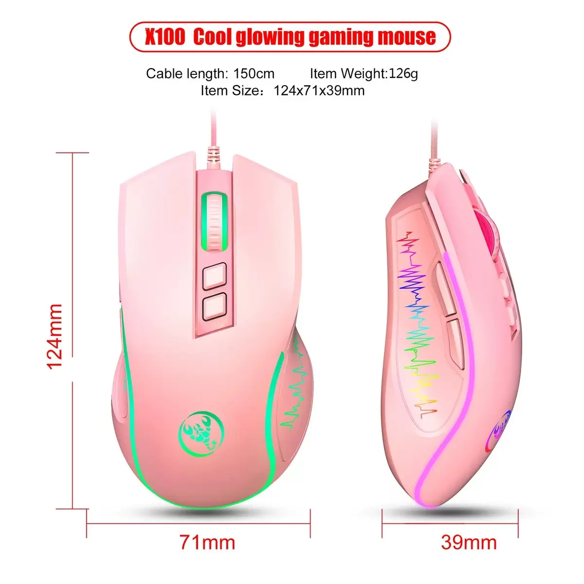Ensemble clavier et souris filaire ultra-compact avec éclairage rgb_voghion.com