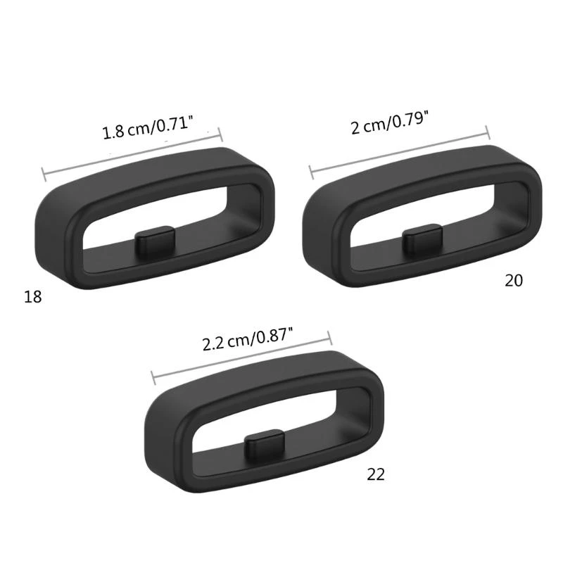 Silicone Smartwatch Strap Retainer Rings - Pack of 10