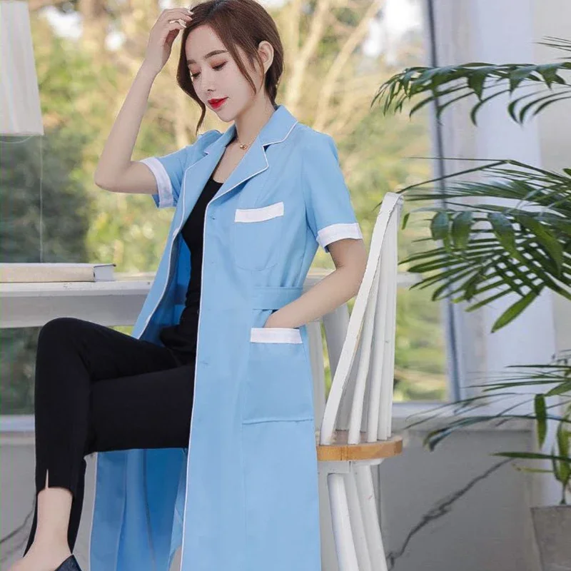 New Lab Coat High Quality Spa Uniforms Tattooist Work Clothing Scrubs Uniforms Purple Long Sleeve Beauty Salon Work Wear Summer medical lab coat spa uniform beauty uniform