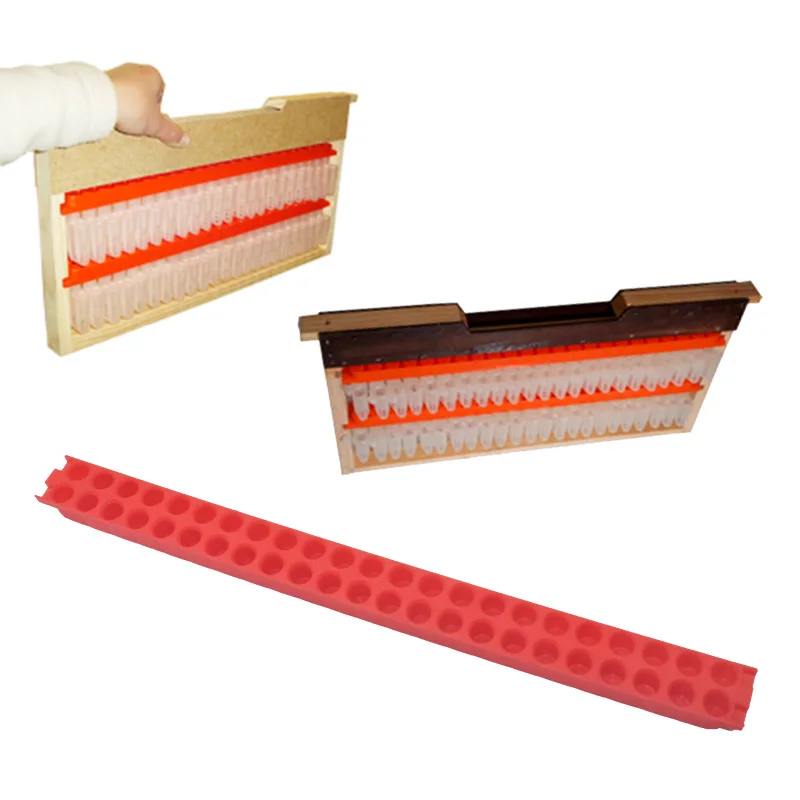 

JZBZ Shipping Bar with 46 Mounted Cages Beekeeping Queen Rearing Tools