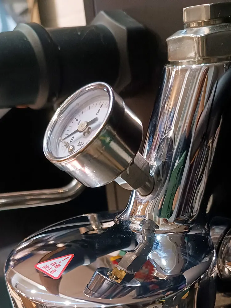 Suitable for E61 semi-automatic coffee machine brewing head water pressure display gauge pressure display coffee machine adapter parts