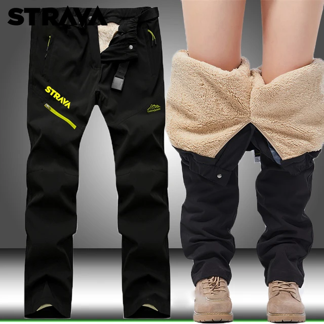 Fleece Removable Hiking Pants Winter Waterproof Windproof Hiking