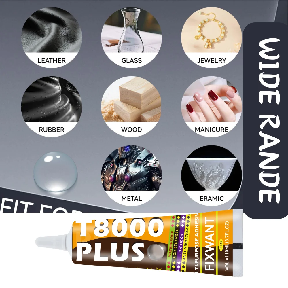 Contact Glue Transparent T8000 Glue Clear Phone Repair Jewelry Craft Fiber Electronic Component Contact Adhesive T-8000 Sealant