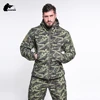Outdoor Camoflage SoftShell Men's Suits 5XL Oversized Waterproof Fleece Clothes Set Men Clothing Camping Hunting Suit A2F051 5